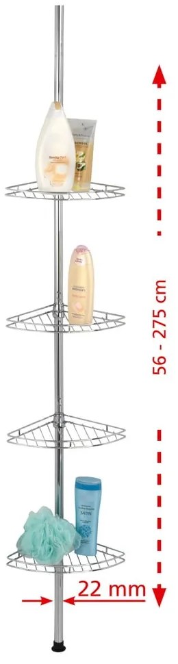 Mensola telescopica per bagno in acciaio inox - Maximex