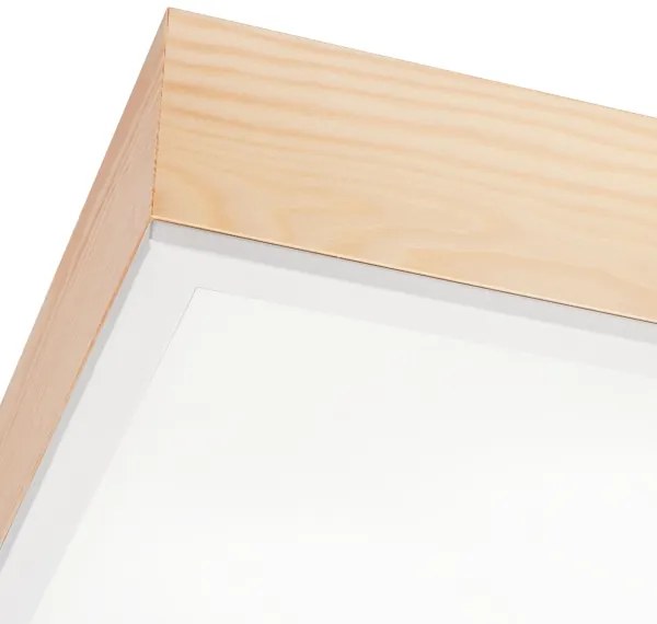 Plafoniera NATURAL SQUARE 4xE27/15W/230V 48x48 cm pino/bianco