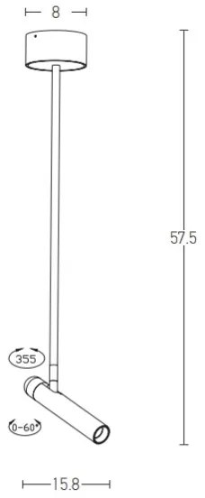 Zambelis 1920 - Lampadario a sospensione con supporto rigido LED LED/4,2W/230V bianco