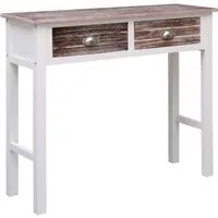 Tavolo Consolle Marrone 90x30x77 cm in Legno 284144