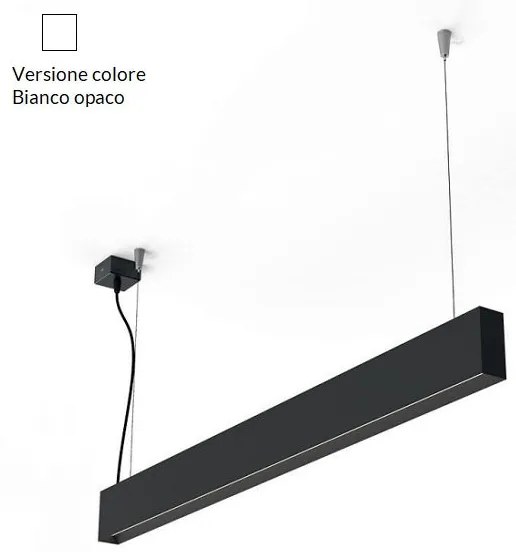 Lampada a sospensione biemissione 32,4W down 60W up 230V 3000K bianco.