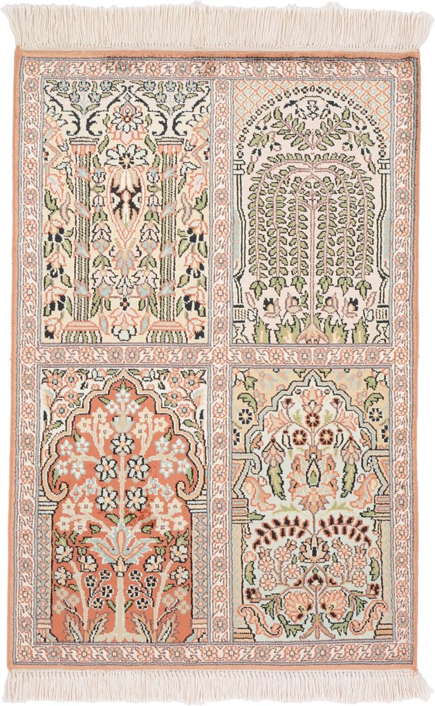Cashmere Silk Tappeto orientale 100 x 60 (Indian) Annodato A Mano