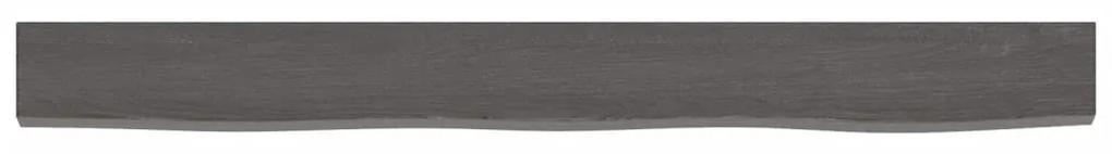 Ripiano muro grigio scuro 100x10x4 cm massello rovere trattato