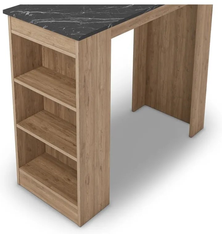 Tavolo da bar con piano in marmo 47x120 cm Peru - Marckeric