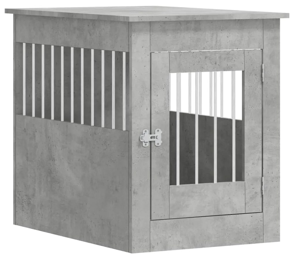 Gabbia cani arredamento grigio cemento 55x80x68cm multistrato