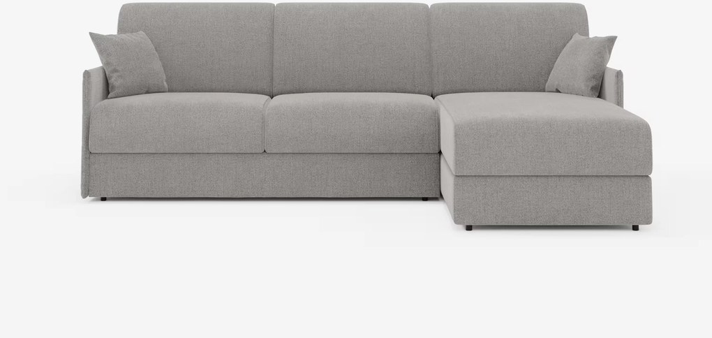 Evans Divano letto angolare con penisola contenitore - design compatto in tessuto smacchiabile T23