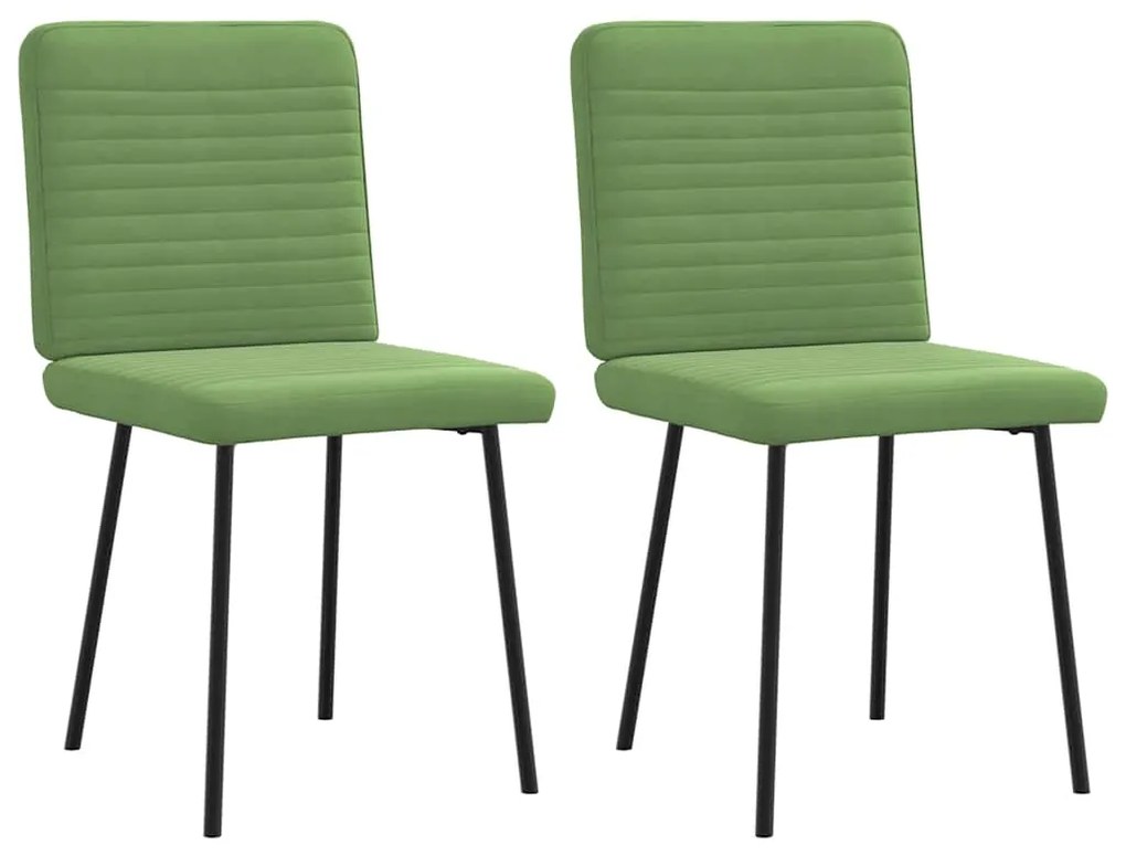 Sedie Da Pranzo 2 Pz Verde Chiaro İn Velluto /