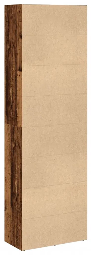 Libreria legno antico 60x30x189 cm in legno multistrato