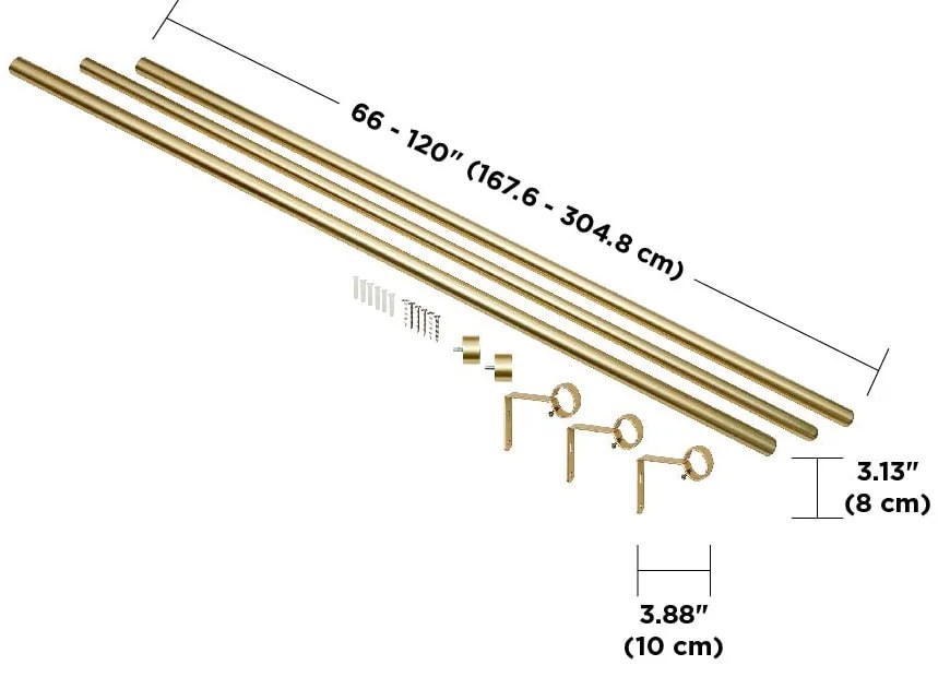 Mantovana estensibile in acciaio 168 - 305 cm Cappa - Umbra