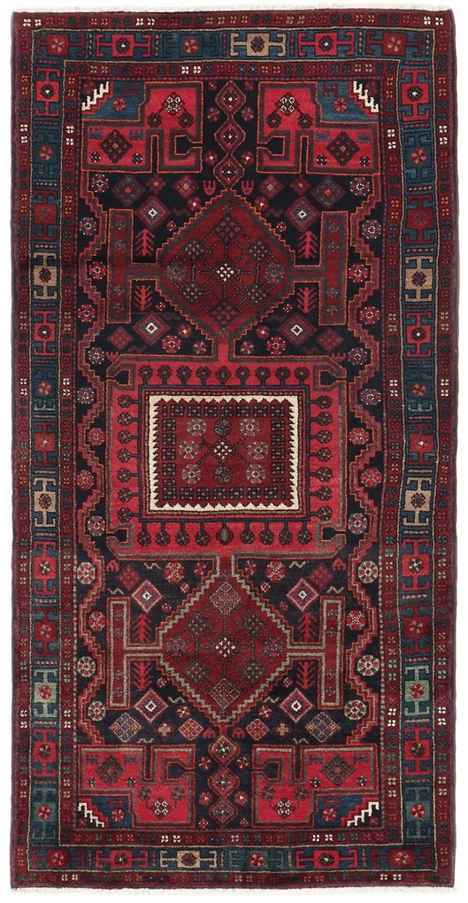 Bidjar Tappeto 270x130 (Iran) Annodato A Mano