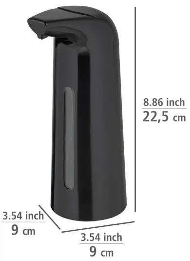 WENKO 25097100-Dispenser di sapone LARINO 9x21,5 cm nero