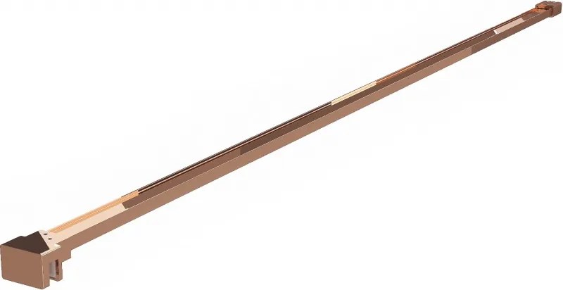 Mexen supporto dritto per parete doccia 6-8 mm, oro rosa - 800-01-60