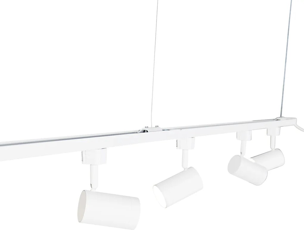 Sistema di binari sospesi Smart bianco monofase incl. 5 Wifi GU10 - Iconic Jeana