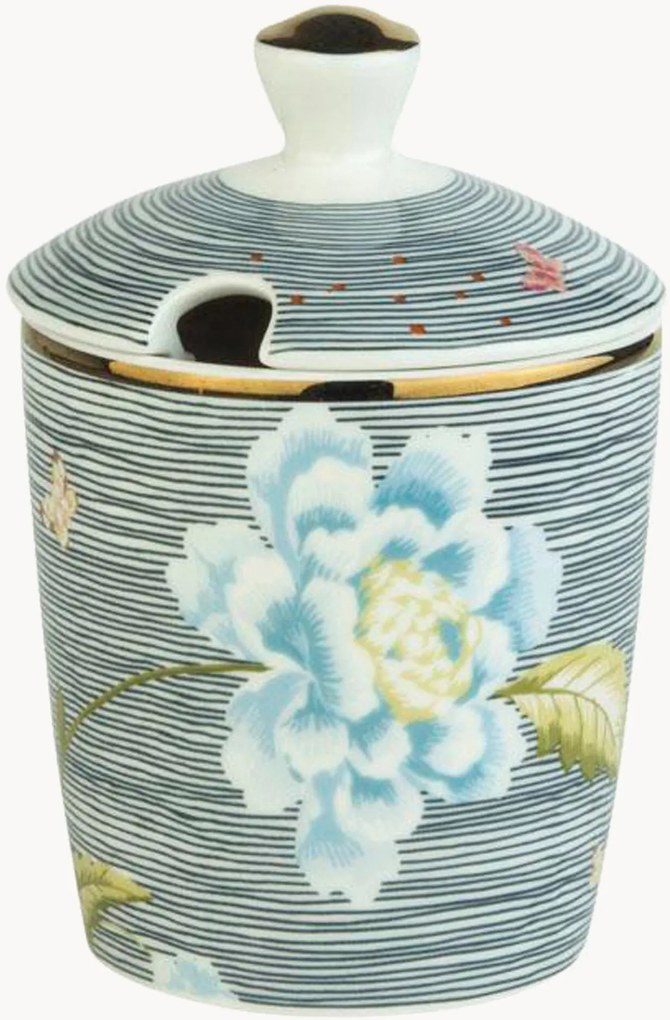 Set di 2 zuccheriere in porcellana Midnight Pinstripe