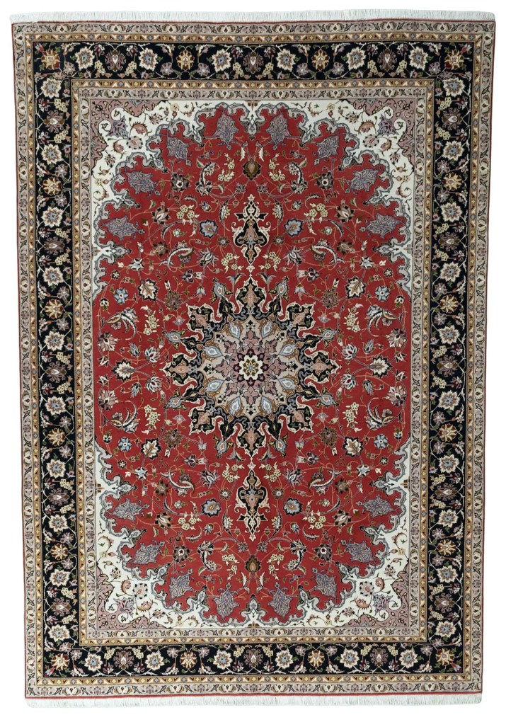Tabriz Tappeto persiano 200x290 Rosso (Iran) Annodato A Mano