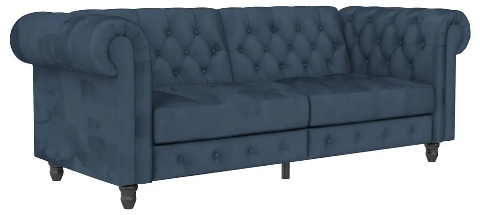 Divano in velluto blu scuro 236 cm Felix - Støraa