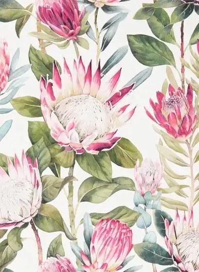 Sanderson Carta da parati King Protea - Rhodera/ Cream