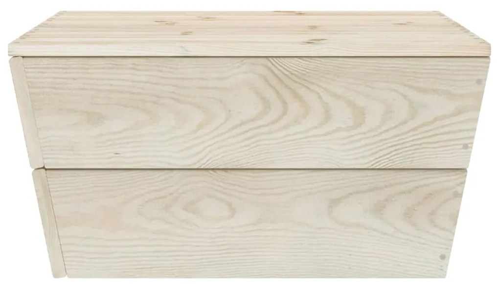 Set Divani da Giardino su Pallet 9 pz in Legno Abete Impregnato