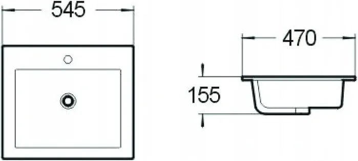 Mexen Salma lavabo da incasso 54 x 47 cm, bianco - 25395400
