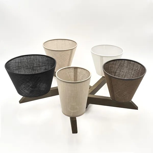 Brilagi - Lampadario LED ANTHONY 5xE14/40W/230V rovere noce