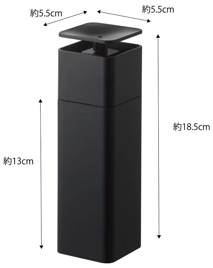Distributore di detersivo nero Yamazaki , 250 ml Tower - YAMAZAKI