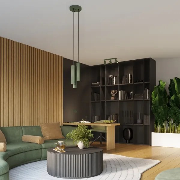 Brilagi - Lampadario LED a cavo CRESTO 3xGU10/10W/230V verde