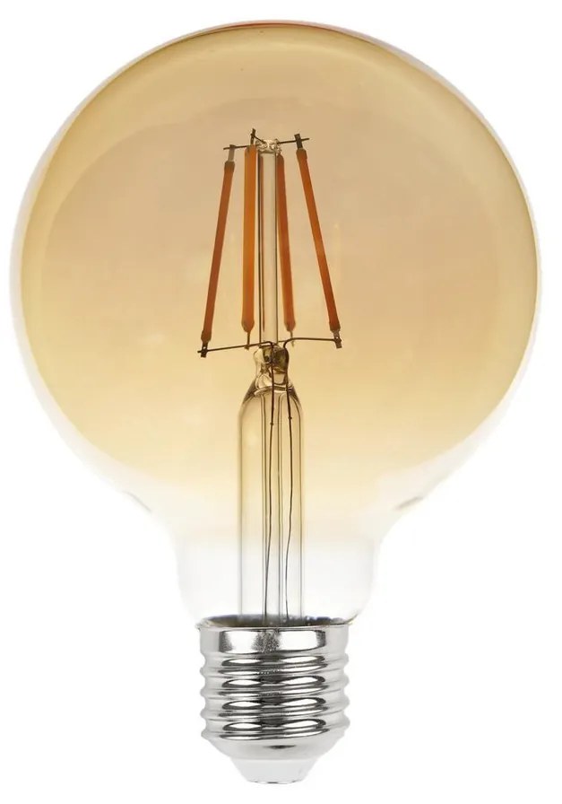 Lampada LED E27 6W a Filamento Ambrata Dimmerabile - G95 Colore Bianco Caldo 2.500K