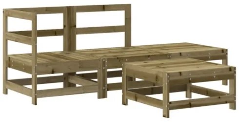 Set Salotto da Giardino 4 pz in Legno Impregnato di Pino