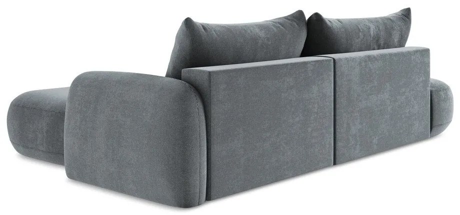 Divano angolare blu polveroso allungabile (con penisola a destra/con chaise lounge) Hale – Makamii
