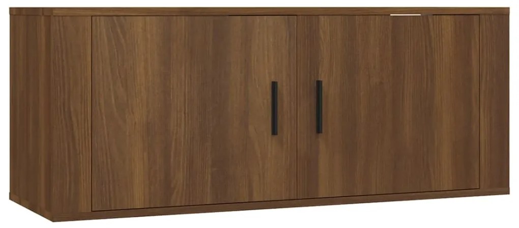 Set Mobili Porta TV 6 pz Rovere Marrone in Legno Multistrato