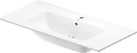 Lavabo 103x49 sospeso o appoggio monoforo con troppopieno bianco Me By Starck 2336100000 Duravit