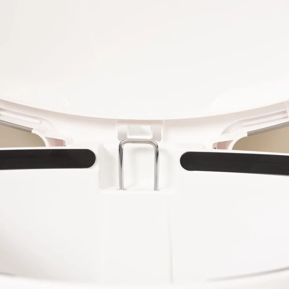 Cestino per la spazzatura in plastica bianco con pedale 50 l – Addis