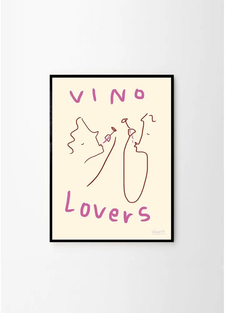 Poster 50x70 cm Vino Lovers – Ruby Hughes – The Poster Club