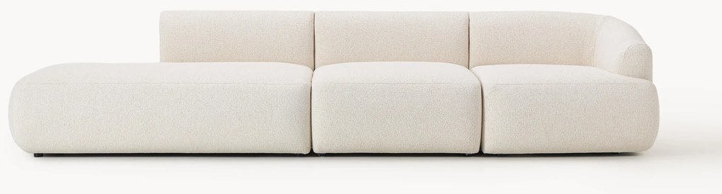 Chaise longue componibile 4 posti in bouclé Sofia