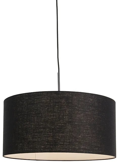 Lampada a sospensione moderna nera con paralume nero 50 cm - Combi 1