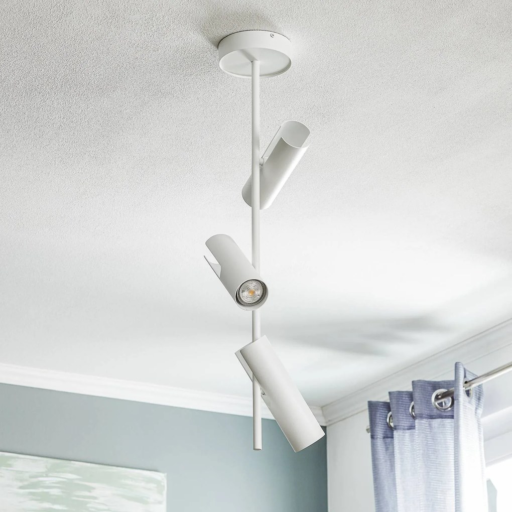 SIGMA Faretto da soffitto Leda 3, 3 luci, bianco