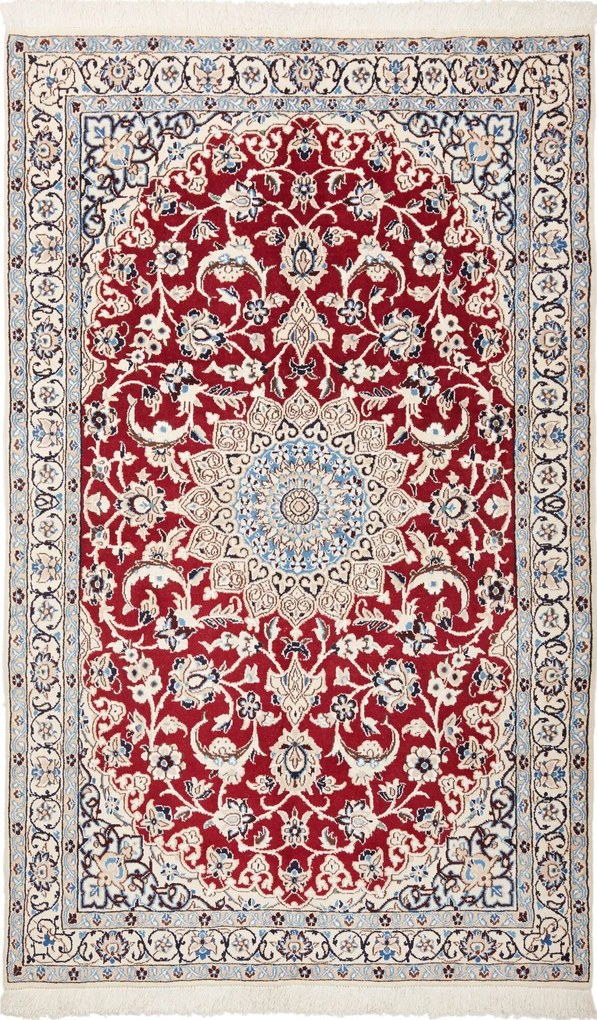 Nain Tappeto persiano 110 x 180 Rosso (Iran) Annodato A Mano