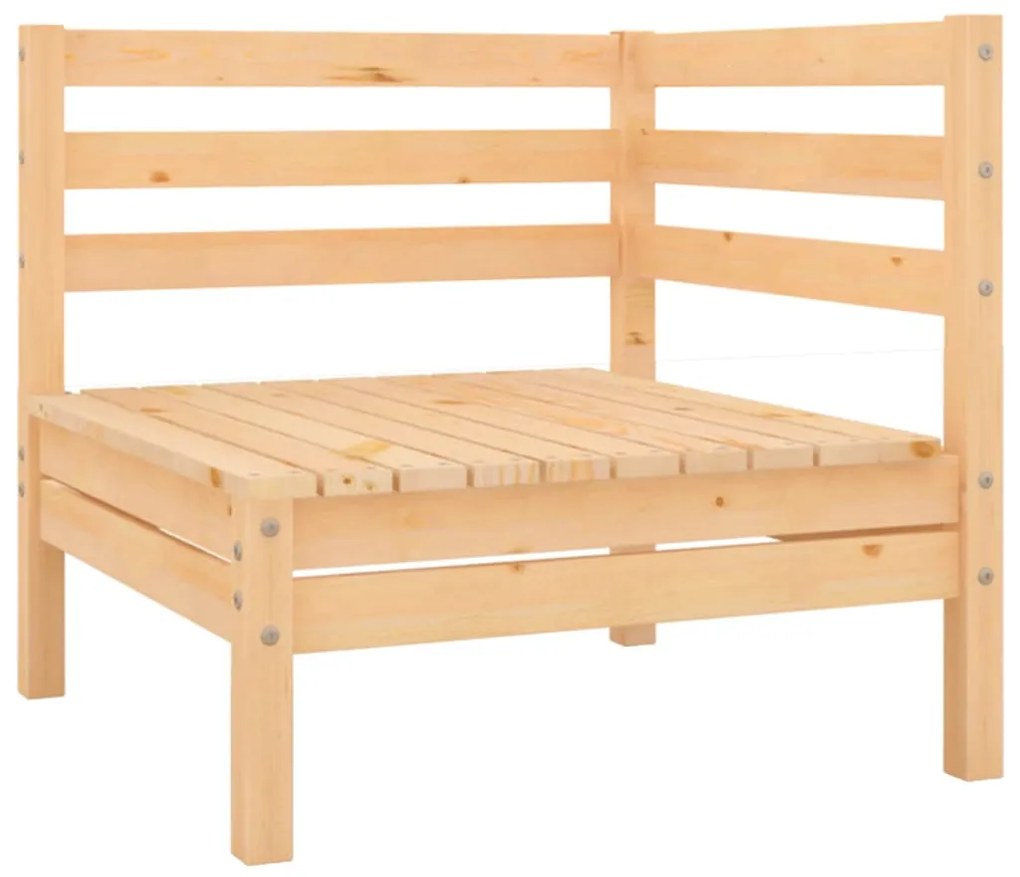 Set salotto da giardino 11 pz in legno massello di pino