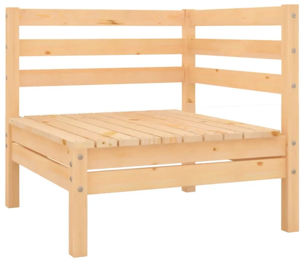 Set salotto da giardino 11 pz in legno massello di pino