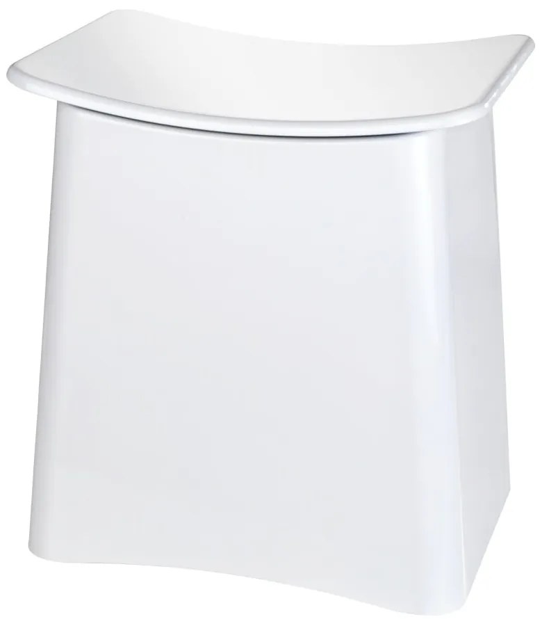 Sgabello bianco con vano portaoggetti , 33 l Wing - Wenko