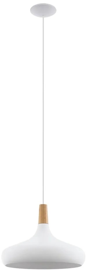 Lampadario bianco con paralume in metallo ø 40 cm SABINAR – EGLO