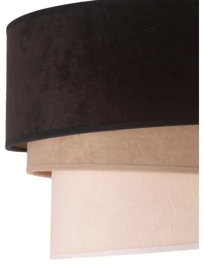 Duolla - Plafoniera DEVON 1xE27/40W/230V diametro 45 cm nero/beige