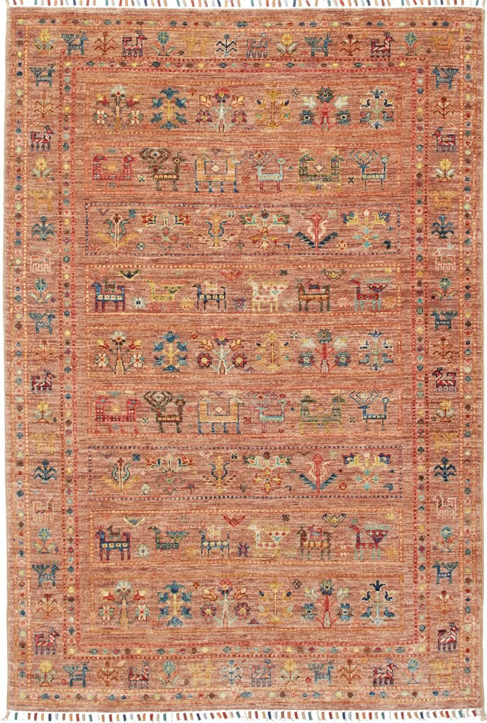 Samarkand Tappeto orientale 180 x 120 Marrone (Pakistan) Annodato A Mano