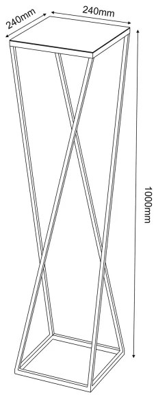 Portafiori 100x24 cm oro