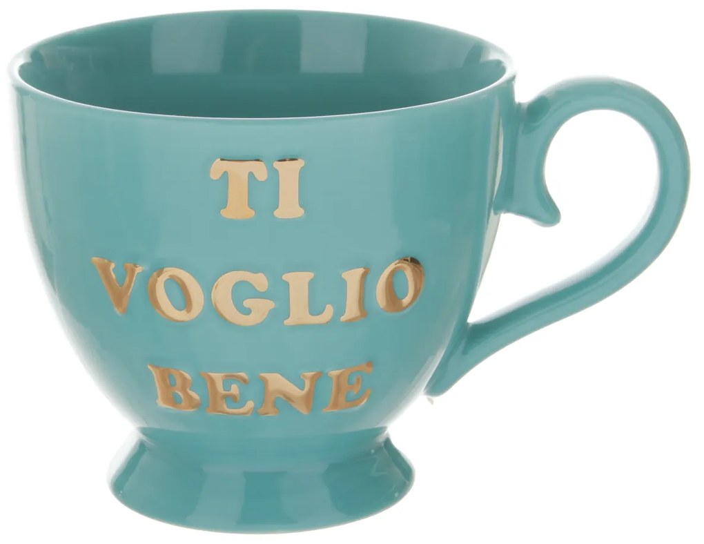 Tazza porcellana acquamarina Ti voglio bene 500 ml Loving