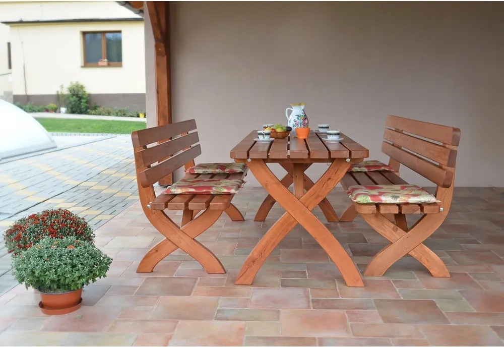 Panchina da giardino in legno marrone Strong - Rojaplast