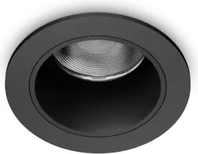Quark faretto da incasso led cob 12 w 25° 1200 lm 3000 k d.4,9cm nero