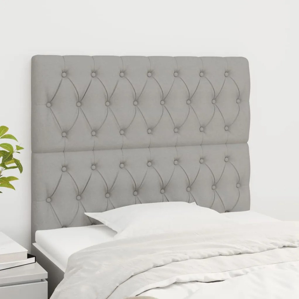 Testiere 2 Pz Grigio Chiaro 100x7x78/88 Cm İn Tessuto /