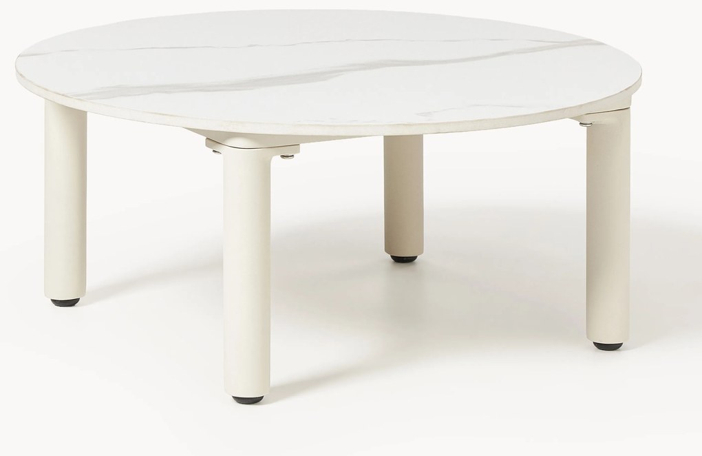Tavolino rotondo da giardino effetto marmo Sienna Ø 60 cm