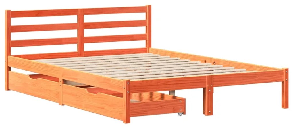 Letto senza materasso marrone cera 120x200 cm in legno di pino